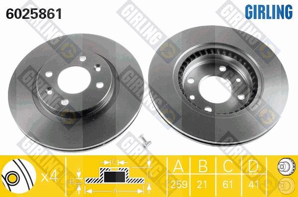 Girling 6025861 - Discofreno autozon.pro