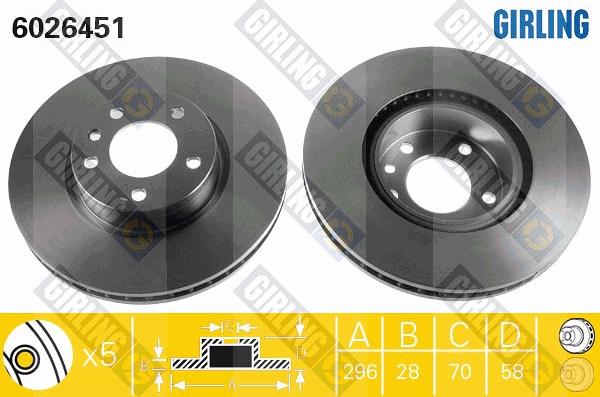 Girling 6026451 - Discofreno autozon.pro