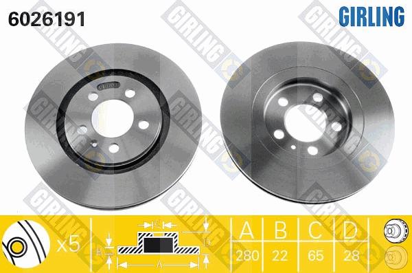 Girling 6026191 - Discofreno autozon.pro