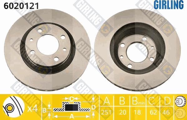 Girling 6020121 - Discofreno autozon.pro