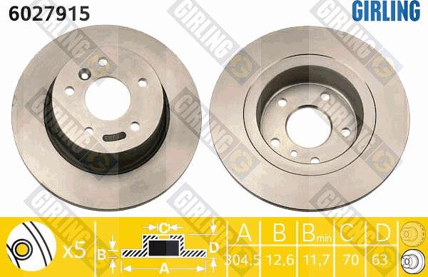 Girling 6027915 - Discofreno autozon.pro