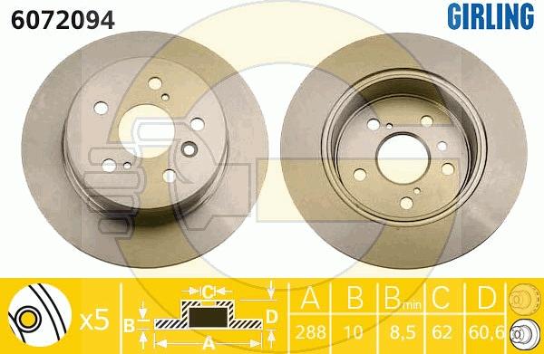 Girling 6072094 - Discofreno autozon.pro