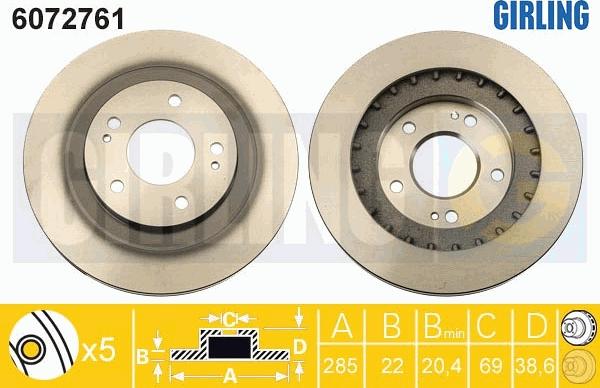 Girling 6072761 - Discofreno autozon.pro