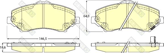 Girling 6146059 - Kit pastiglie freno, Freno a disco autozon.pro