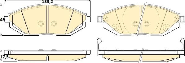 Girling 6146069 - Kit pastiglie freno, Freno a disco autozon.pro