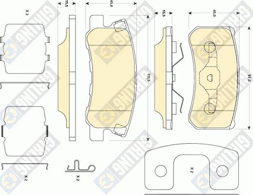 Girling 6146009 - Kit pastiglie freno, Freno a disco autozon.pro