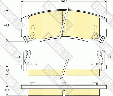 Girling 6140429 - Kit pastiglie freno, Freno a disco autozon.pro