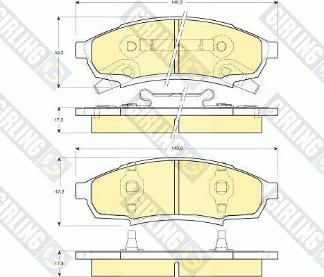 Girling 6140149 - Kit pastiglie freno, Freno a disco autozon.pro