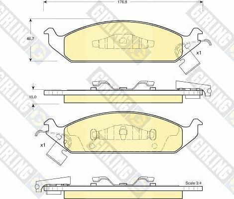 Girling 6140165 - Kit pastiglie freno, Freno a disco autozon.pro