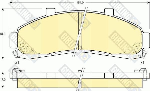 Girling 6140109 - Kit pastiglie freno, Freno a disco autozon.pro