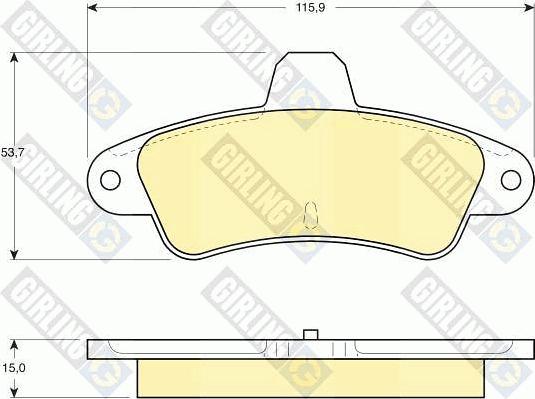 Girling 6140843 - Kit pastiglie freno, Freno a disco autozon.pro