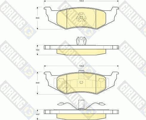 Girling 6141195 - Kit pastiglie freno, Freno a disco autozon.pro