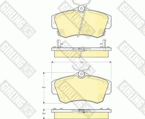 Girling 6141181 - Kit pastiglie freno, Freno a disco autozon.pro