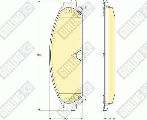 Girling 6141349 - Kit pastiglie freno, Freno a disco autozon.pro