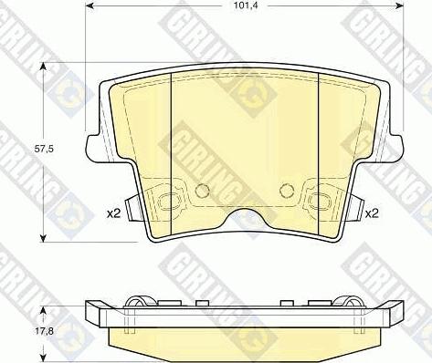 Girling 6141359 - Kit pastiglie freno, Freno a disco autozon.pro