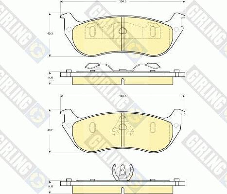 Girling 6141325 - Kit pastiglie freno, Freno a disco autozon.pro