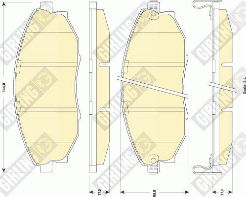 Girling 6141799 - Kit pastiglie freno, Freno a disco autozon.pro