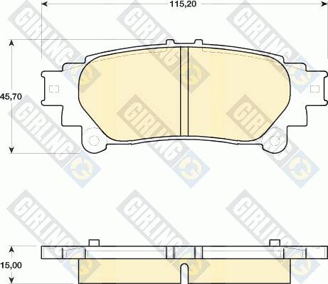 Girling 6141749 - Kit pastiglie freno, Freno a disco autozon.pro