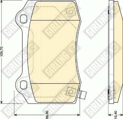 Girling 6141719 - Kit pastiglie freno, Freno a disco autozon.pro