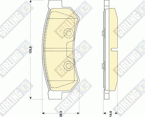 Girling 6141789 - Kit pastiglie freno, Freno a disco autozon.pro