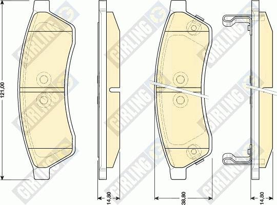 Girling 6141729 - Kit pastiglie freno, Freno a disco autozon.pro