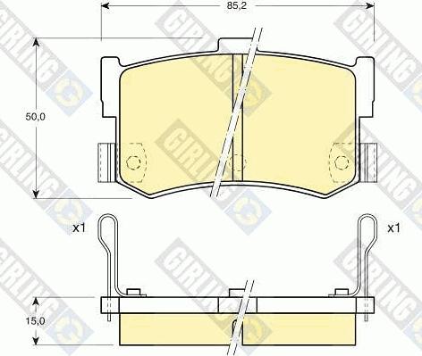 Girling 6109949 - Kit pastiglie freno, Freno a disco autozon.pro