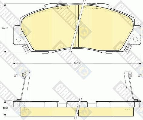 Girling 6109959 - Kit pastiglie freno, Freno a disco autozon.pro