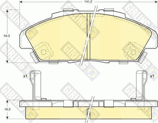 Girling 6109969 - Kit pastiglie freno, Freno a disco autozon.pro