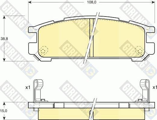 Girling 6109909 - Kit pastiglie freno, Freno a disco autozon.pro