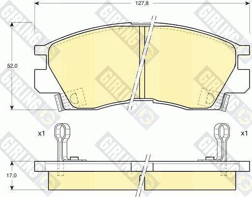 Girling 6109989 - Kit pastiglie freno, Freno a disco autozon.pro