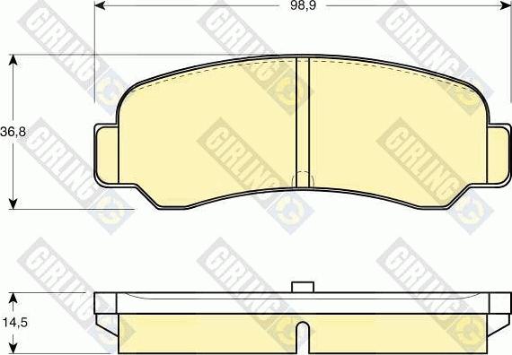 Girling 6109469 - Kit pastiglie freno, Freno a disco autozon.pro