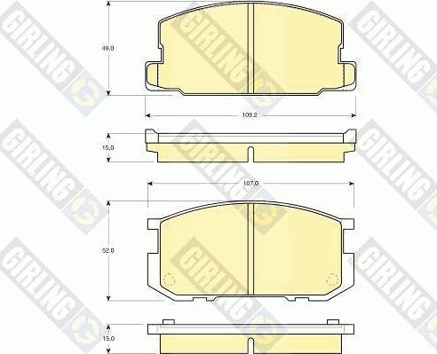 Girling 6109549 - Kit pastiglie freno, Freno a disco autozon.pro