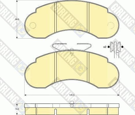 Girling 6109503 - Kit pastiglie freno, Freno a disco autozon.pro