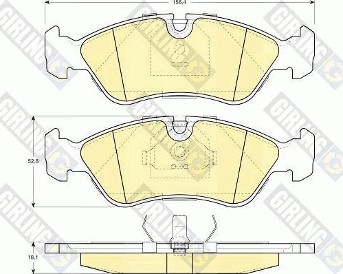 Girling 6109512 - Kit pastiglie freno, Freno a disco autozon.pro