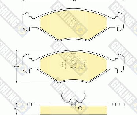 Girling 6109582 - Kit pastiglie freno, Freno a disco autozon.pro