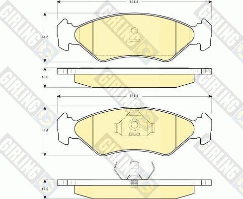 Girling 6109532 - Kit pastiglie freno, Freno a disco autozon.pro