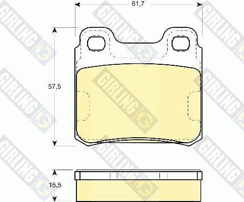 Girling 6109522 - Kit pastiglie freno, Freno a disco autozon.pro