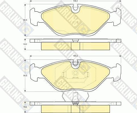 Girling 6109692 - Kit pastiglie freno, Freno a disco autozon.pro