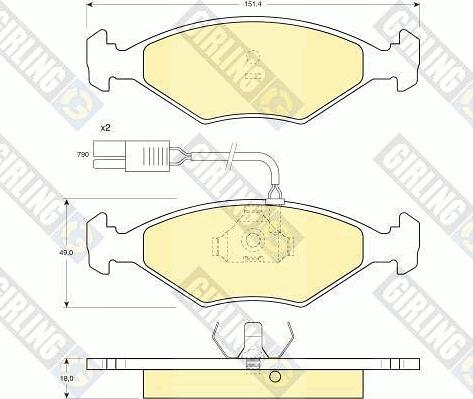 Girling 6109602 - Kit pastiglie freno, Freno a disco autozon.pro