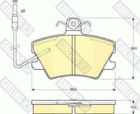 Girling 6109681 - Kit pastiglie freno, Freno a disco autozon.pro