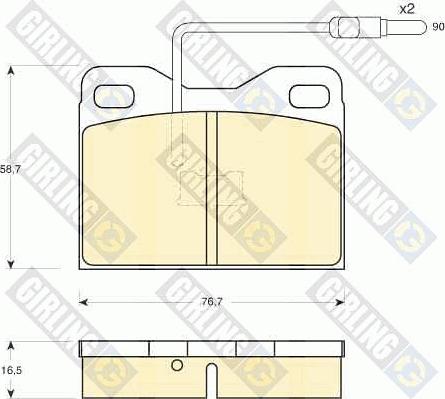 Girling 6109092 - Kit pastiglie freno, Freno a disco autozon.pro