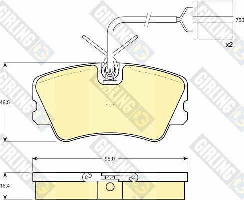 Girling 6109001 - Kit pastiglie freno, Freno a disco autozon.pro