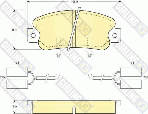 Girling 6109013 - Kit pastiglie freno, Freno a disco autozon.pro