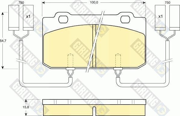 Girling 6109022 - Kit pastiglie freno, Freno a disco autozon.pro