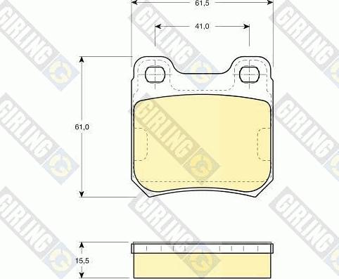 Girling 6109142 - Kit pastiglie freno, Freno a disco autozon.pro