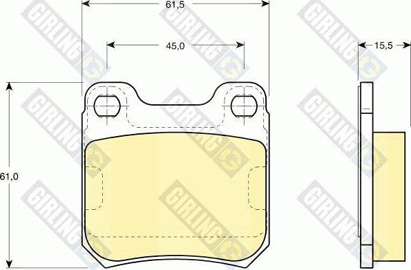 Girling 6109152 - Kit pastiglie freno, Freno a disco autozon.pro