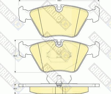 Girling 6109162 - Kit pastiglie freno, Freno a disco autozon.pro