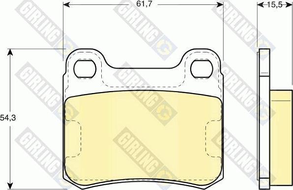 Girling 6109112 - Kit pastiglie freno, Freno a disco autozon.pro