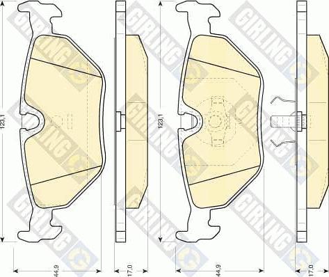 Girling 6109172 - Kit pastiglie freno, Freno a disco autozon.pro