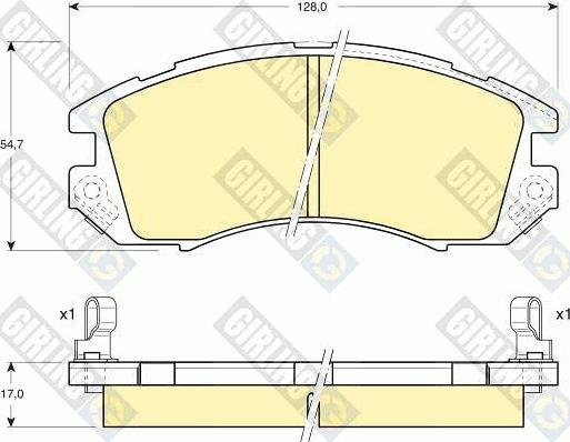 Girling 6109899 - Kit pastiglie freno, Freno a disco autozon.pro